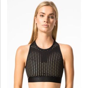 Alala cross back bra in liquid gold